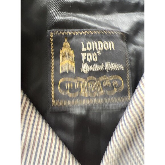 VTG London‎ Fog Men's Houndstooth Single Breast Overcoat 42 Long - Picture 9 of 11